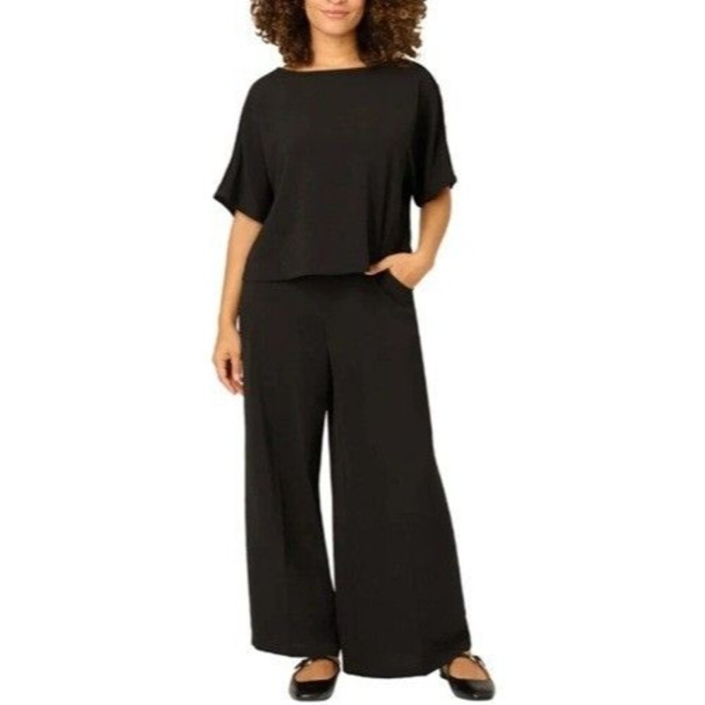 Adrianna Papell Women's XL Black Airflow Set NWT